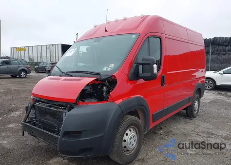 2019 Ram Promaster 2500 High Roof 136 Wb из США, поврежденный, VIN 3C6TRVCG9KE559878